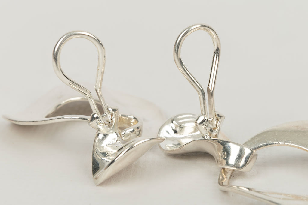 Boucles d'oreilles argentées Chanel