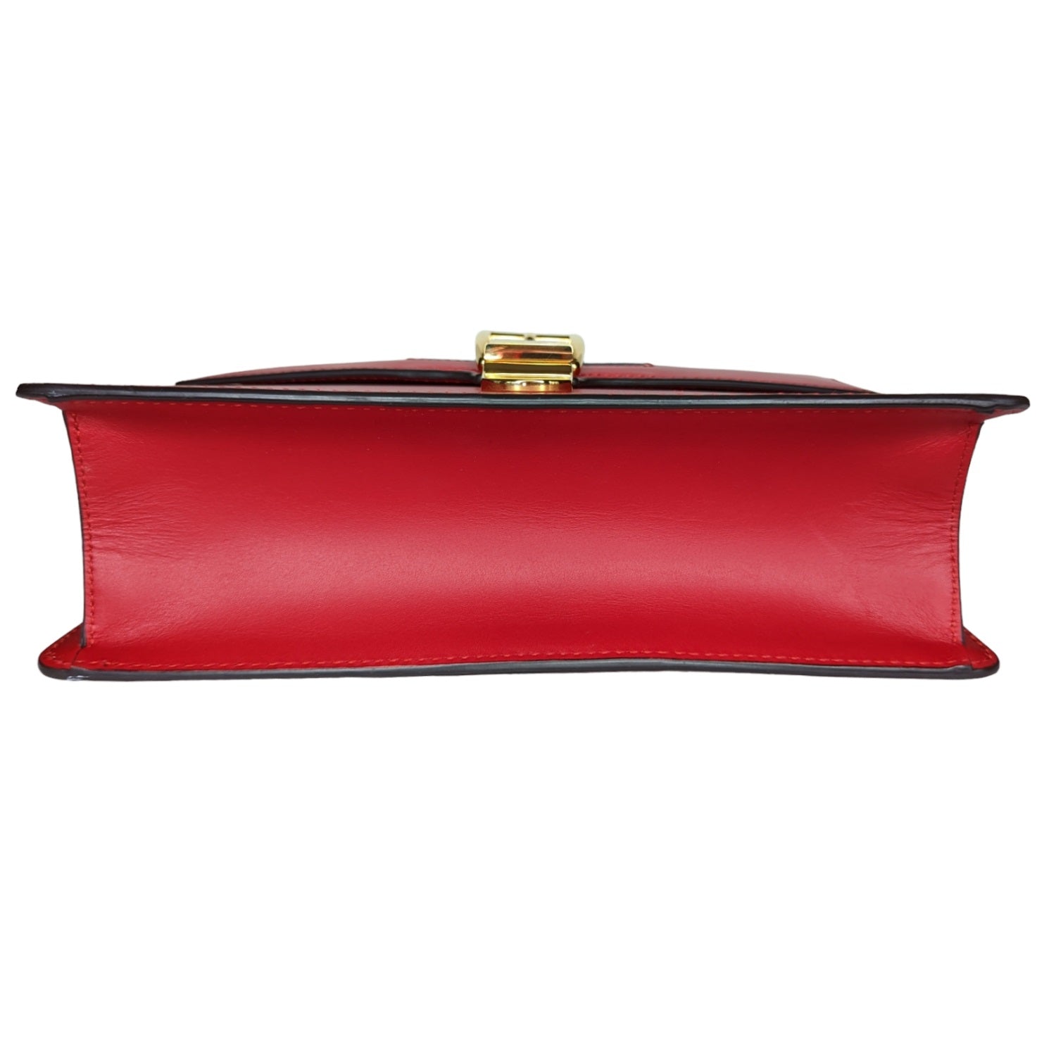 Gucci Calfskin Small Sylvie Chain Shoulder Bag Hibiscus Red