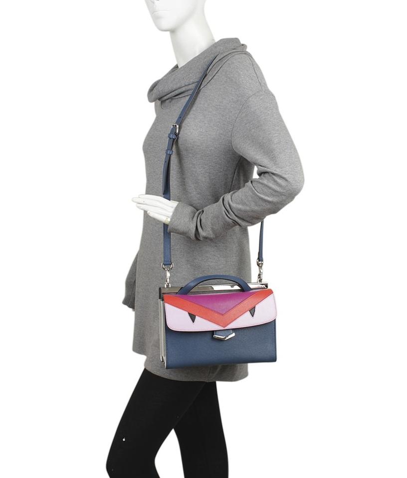 Fendi 8b Demi Jour Color Block Multi-color Leather Shoulder Bag