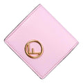 Fendi Calf Leather F logo Lavanda Pink Leather Coin Case 8M0459