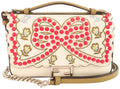 Fendi Double Micro Bow Baguette Multicolor Calfskin Leather Shoulder Bag