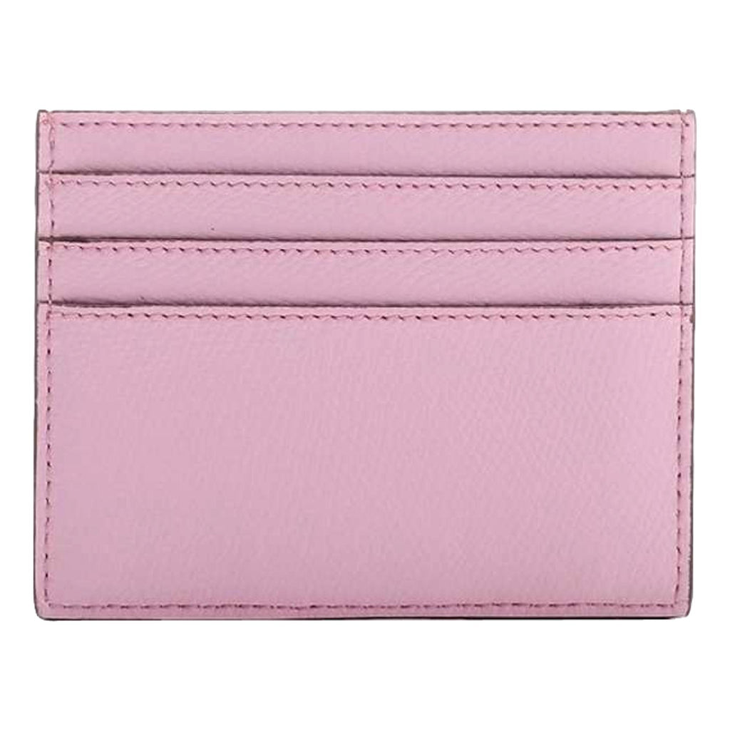 Fendi F Logo Lavanda Pink Leather Card Case Wallet 8M0445