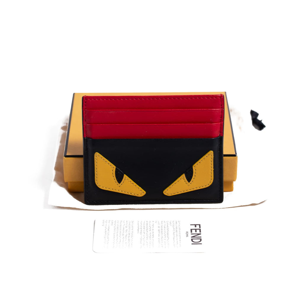 Fendi Monster Leather Card Holder