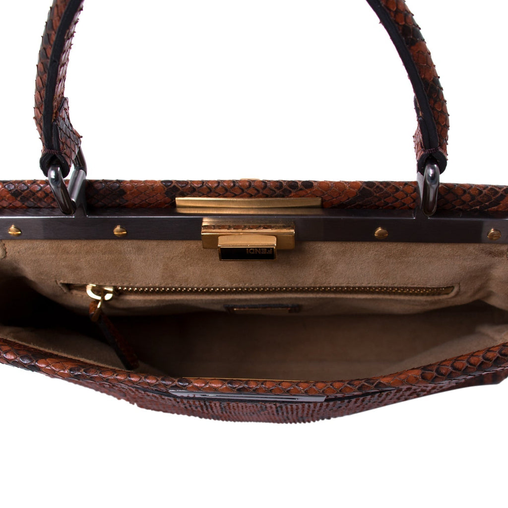Fendi Python Medium Peekaboo Bag