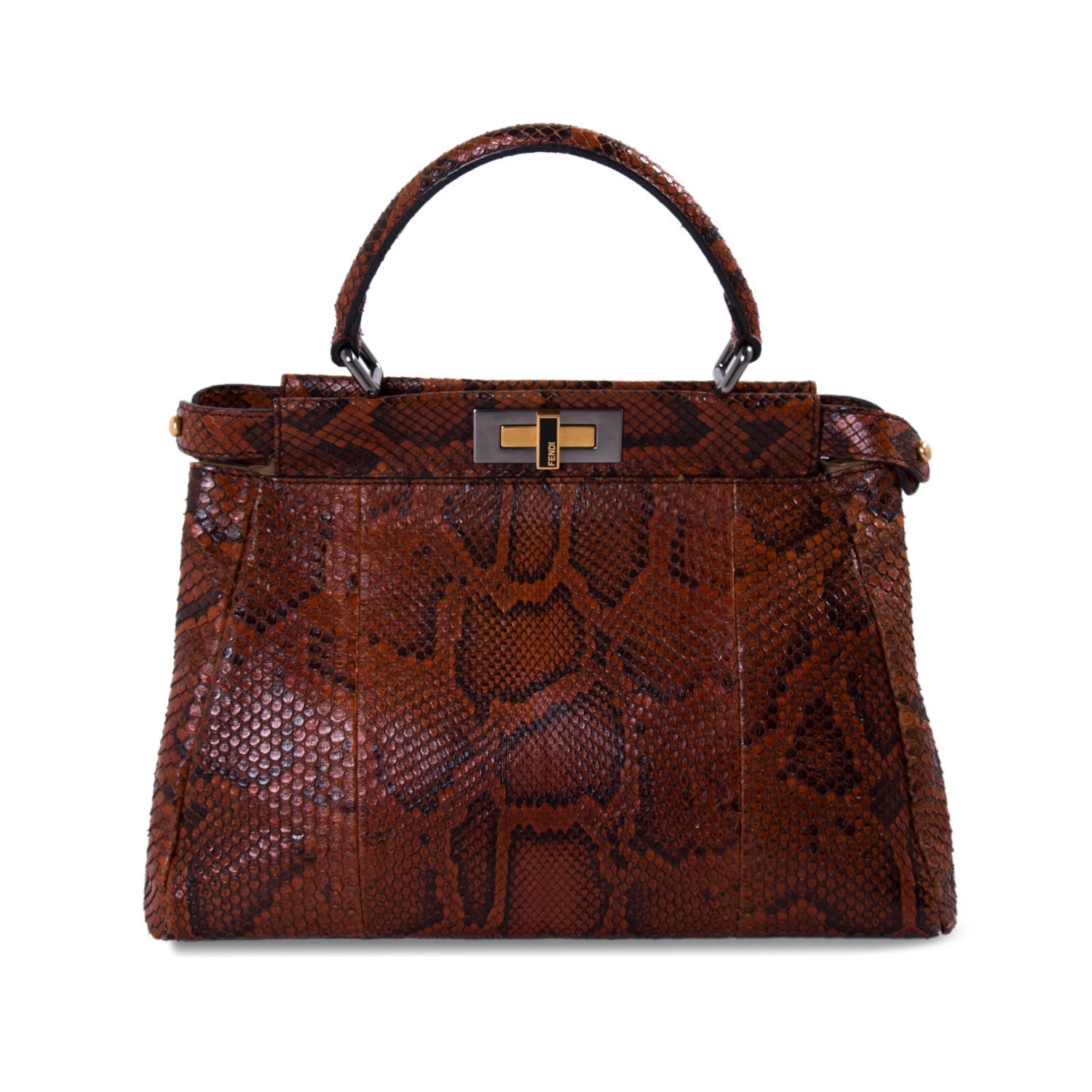 Fendi Python Medium Peekaboo Bag