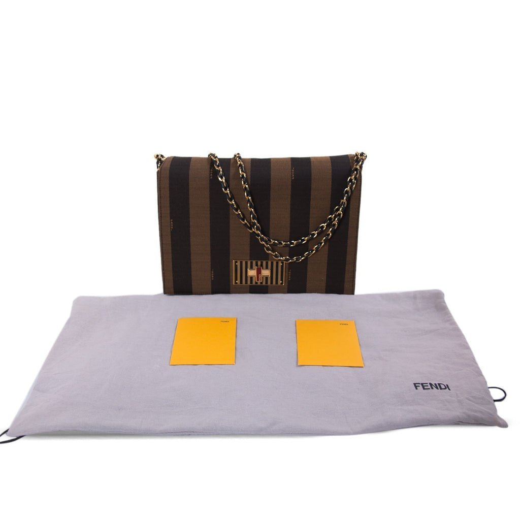 Fendi Pequin Large Claudia Cross Body Bag