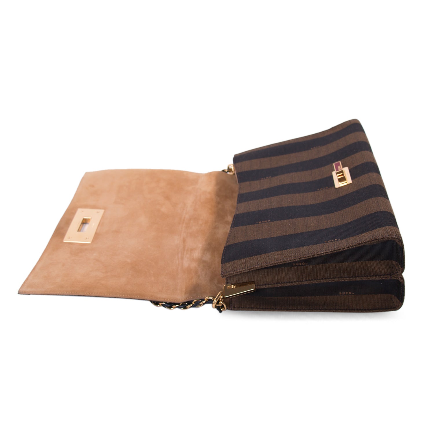 Fendi Pequin Large Claudia Cross Body Bag