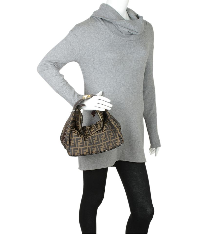 Fendi Vintage Vanity Zucca Brown Canvas Weekend/Travel Bag