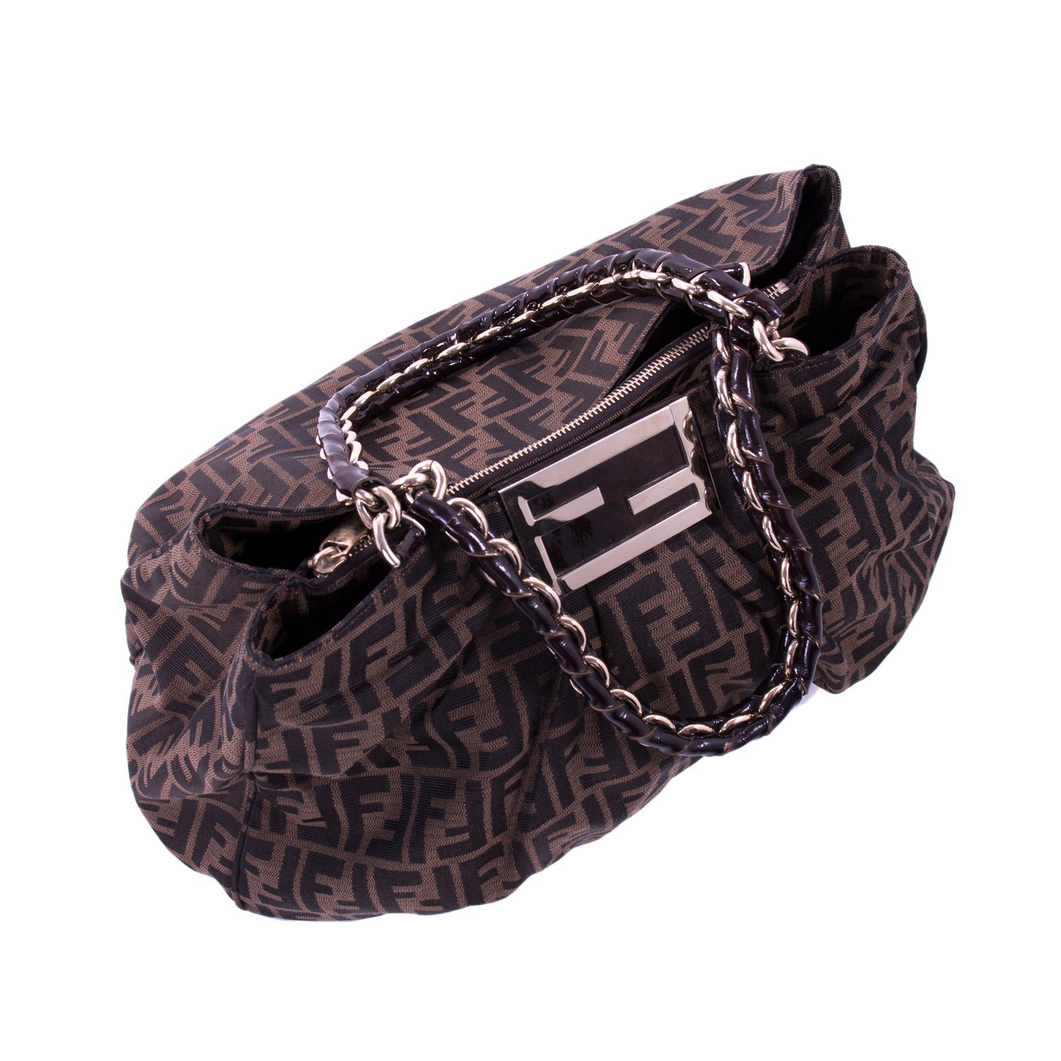 Fendi Mia Zucca Large Canvas Bag