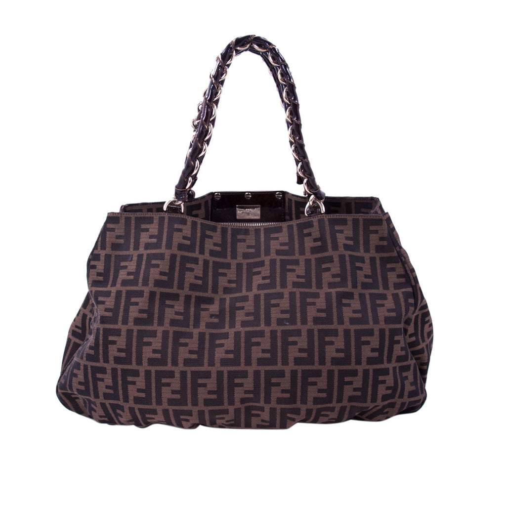 Fendi Mia Zucca Large Canvas Bag