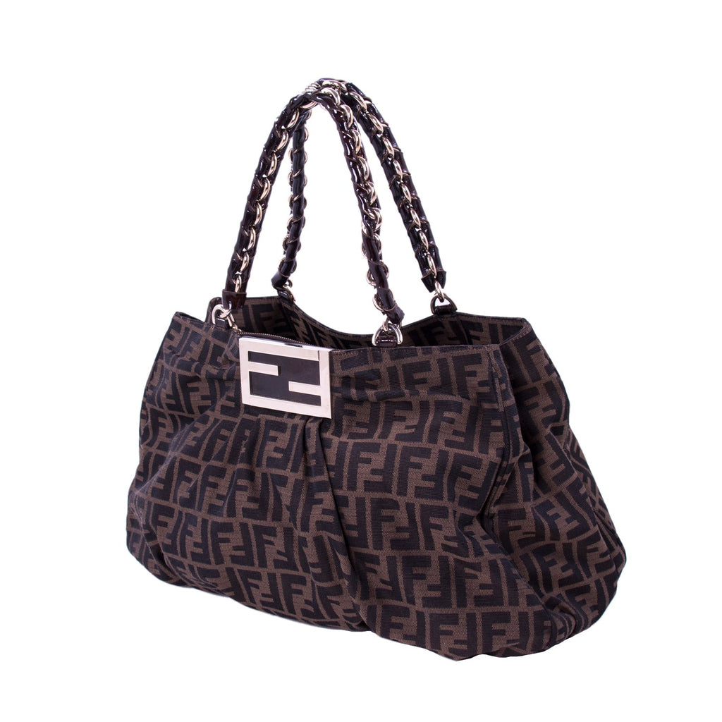 Fendi Mia Zucca Large Canvas Bag