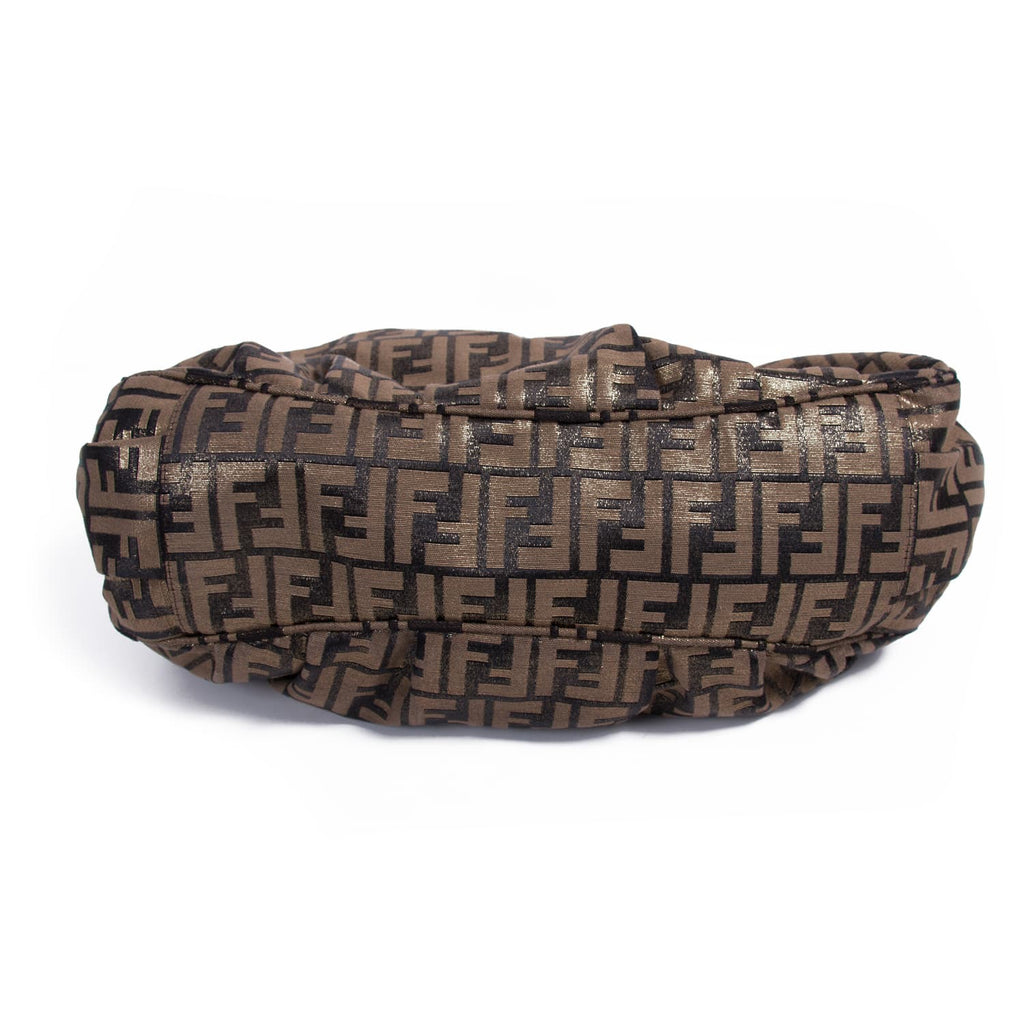 Fendi Mia Large Zucca Metallic Canvas Bag