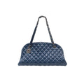 CHANEL Dark Blue Quilted Mademoiselle Leather Bag 2011