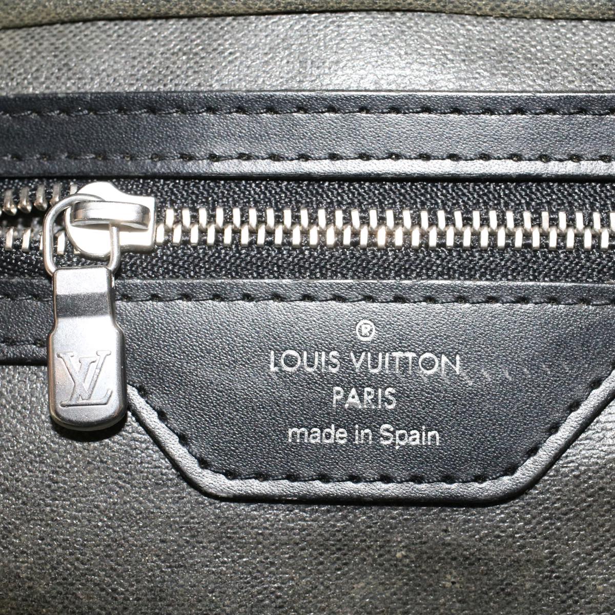 LOUIS VUITTON Taiga Leather Parana Clutch Bag Ardoise M30752 LV Auth fm2451