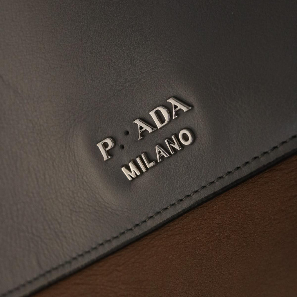 PRADA Hand Bag Leather 2way Brown  fm2539