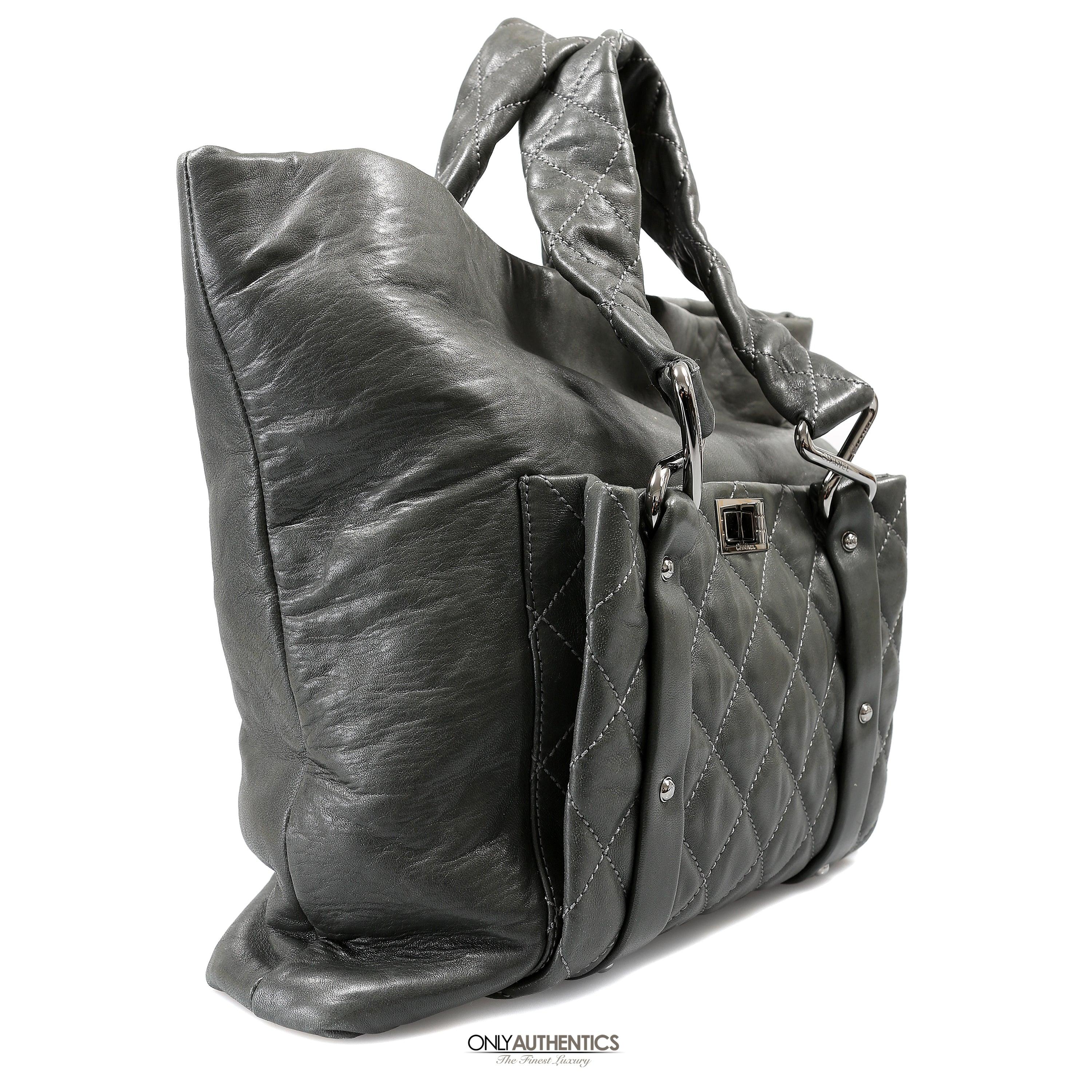 Chanel Black Lambskin Eight Knots Tote