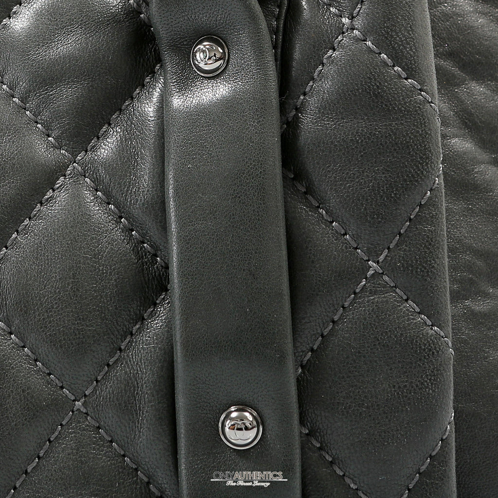 Chanel Black Lambskin Eight Knots Tote
