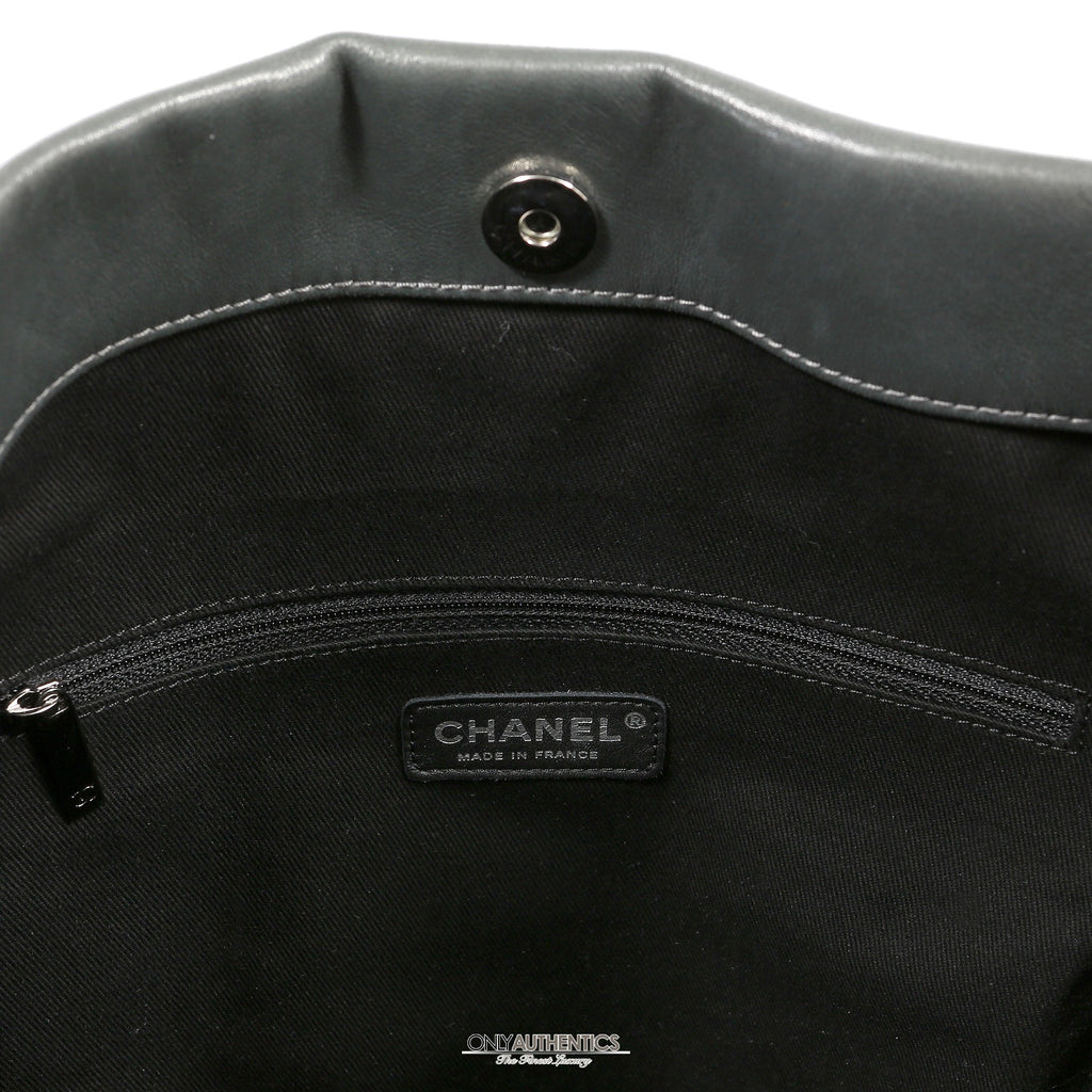 Chanel Black Lambskin Eight Knots Tote