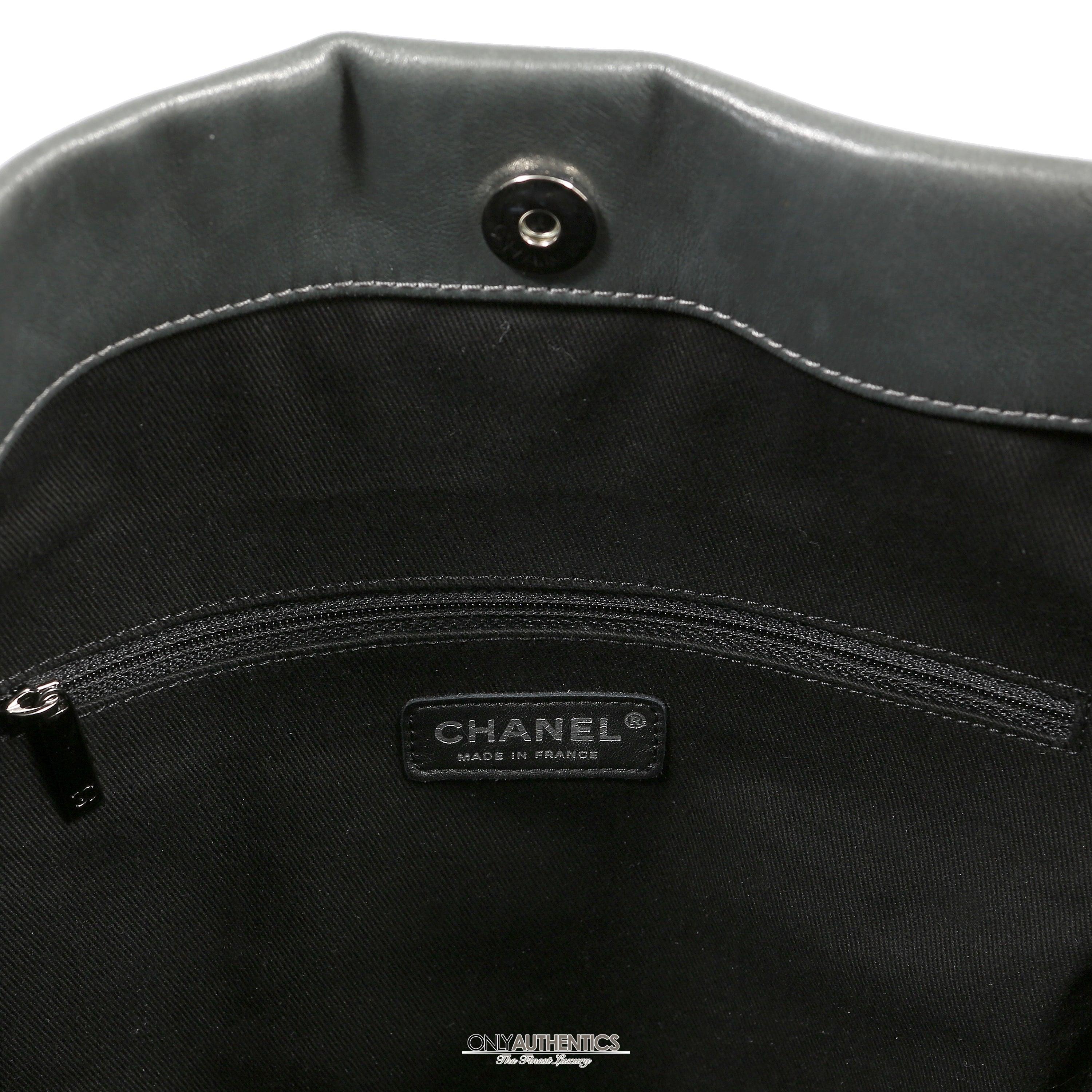 Chanel Black Lambskin Eight Knots Tote