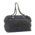 CHANEL Denim Matelasse Chain Shoulder Bag Navy CC  am1468gA