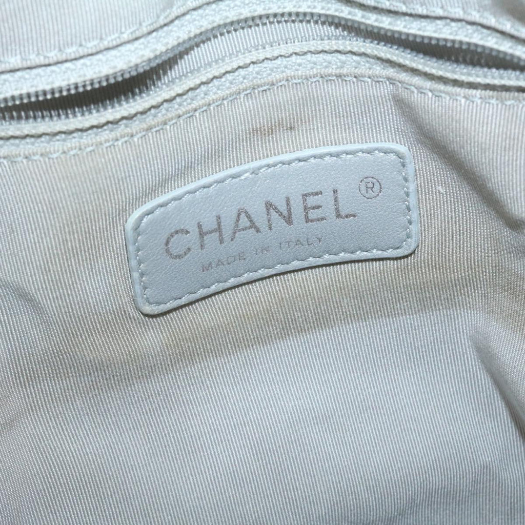 CHANEL Denim Matelasse Chain Shoulder Bag Navy CC  am1468gA