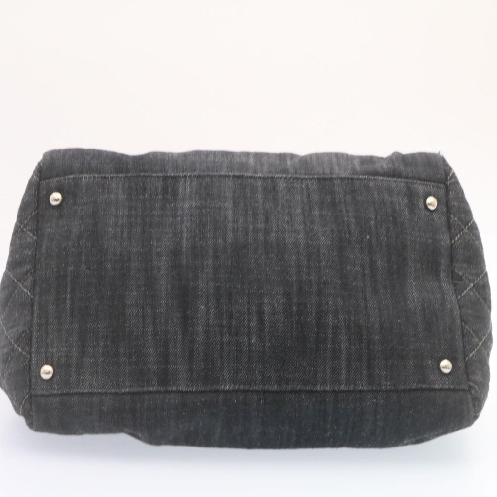 CHANEL Denim Matelasse Chain Shoulder Bag Navy CC  am1468gA