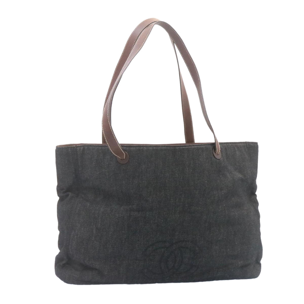 CHANEL COCO Mark Tote Bag Canvas Black CC  am1481gA