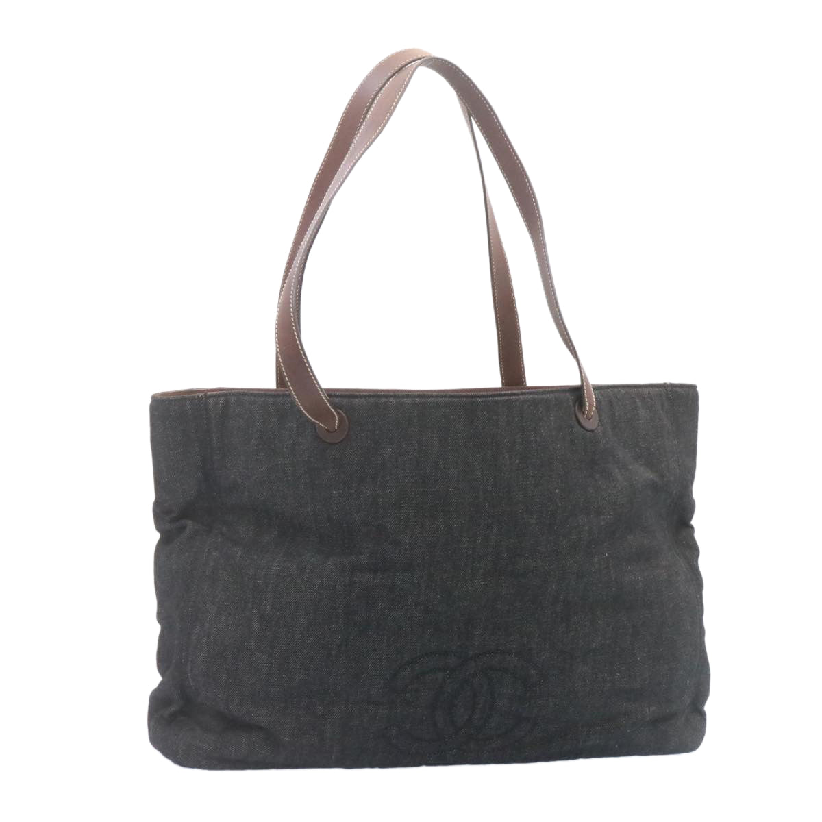 CHANEL COCO Mark Tote Bag Canvas Black CC  am1481gA