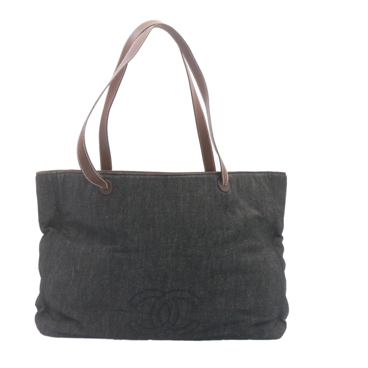 CHANEL COCO Mark Tote Bag Canvas Black CC  am1481gA