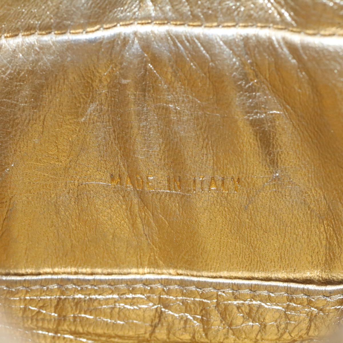 CHANEL Lamb Skin Matelasse Shoulder Bag Gold CC  am1684gA