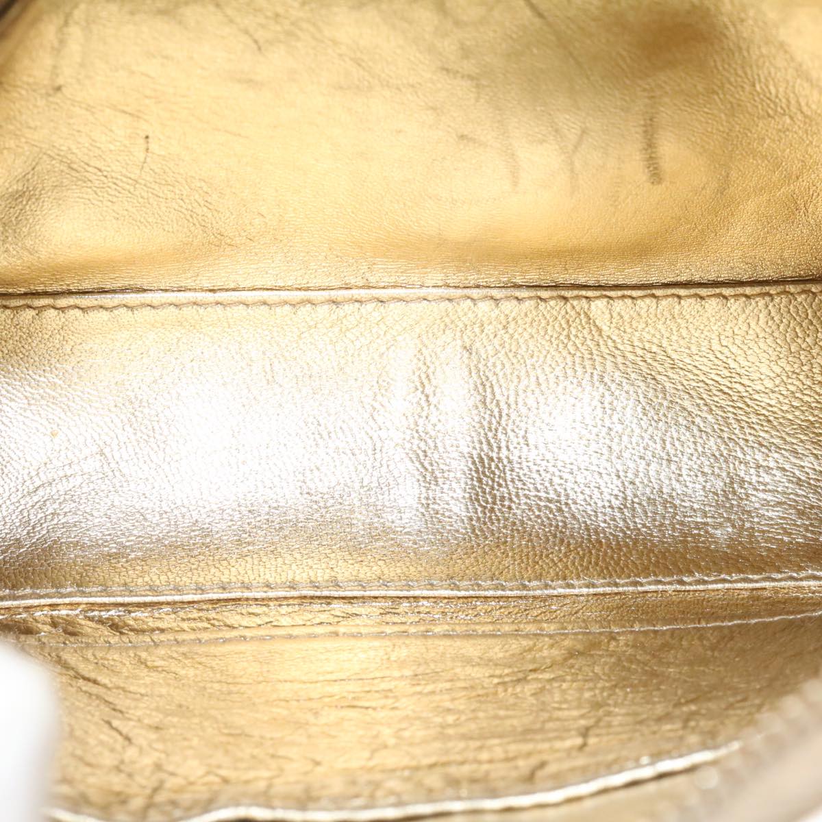 CHANEL Lamb Skin Matelasse Shoulder Bag Gold CC  am1684gA