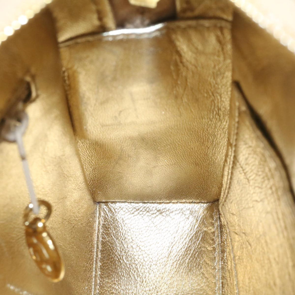 CHANEL Lamb Skin Matelasse Shoulder Bag Gold CC  am1684gA