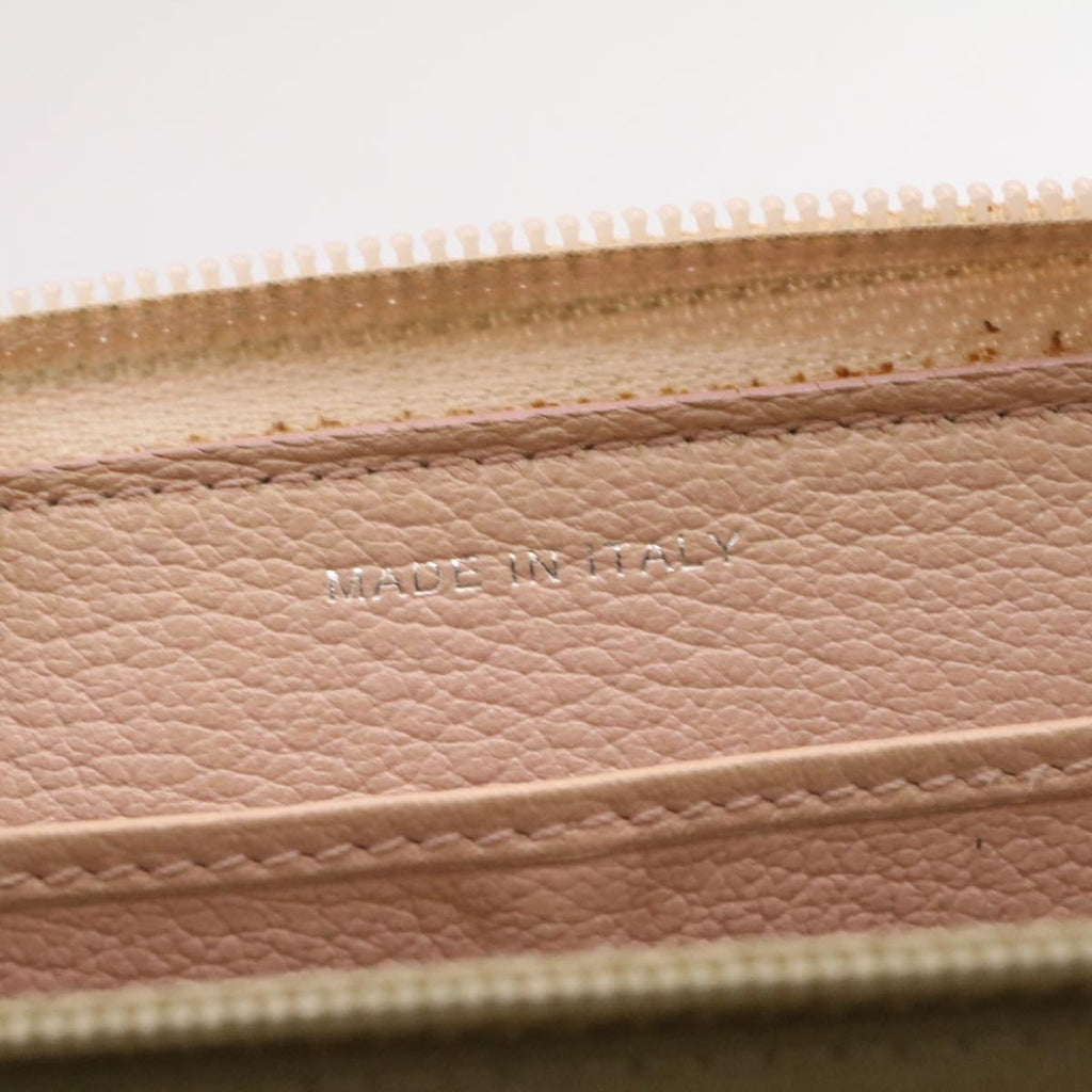 CHANEL Camelia Zip Around Wallet Leather Pink CC  am1797g