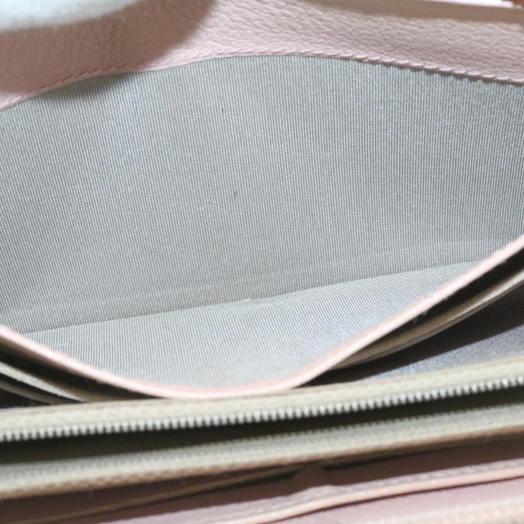 CHANEL Camelia Zip Around Wallet Leather Pink CC  am1797g