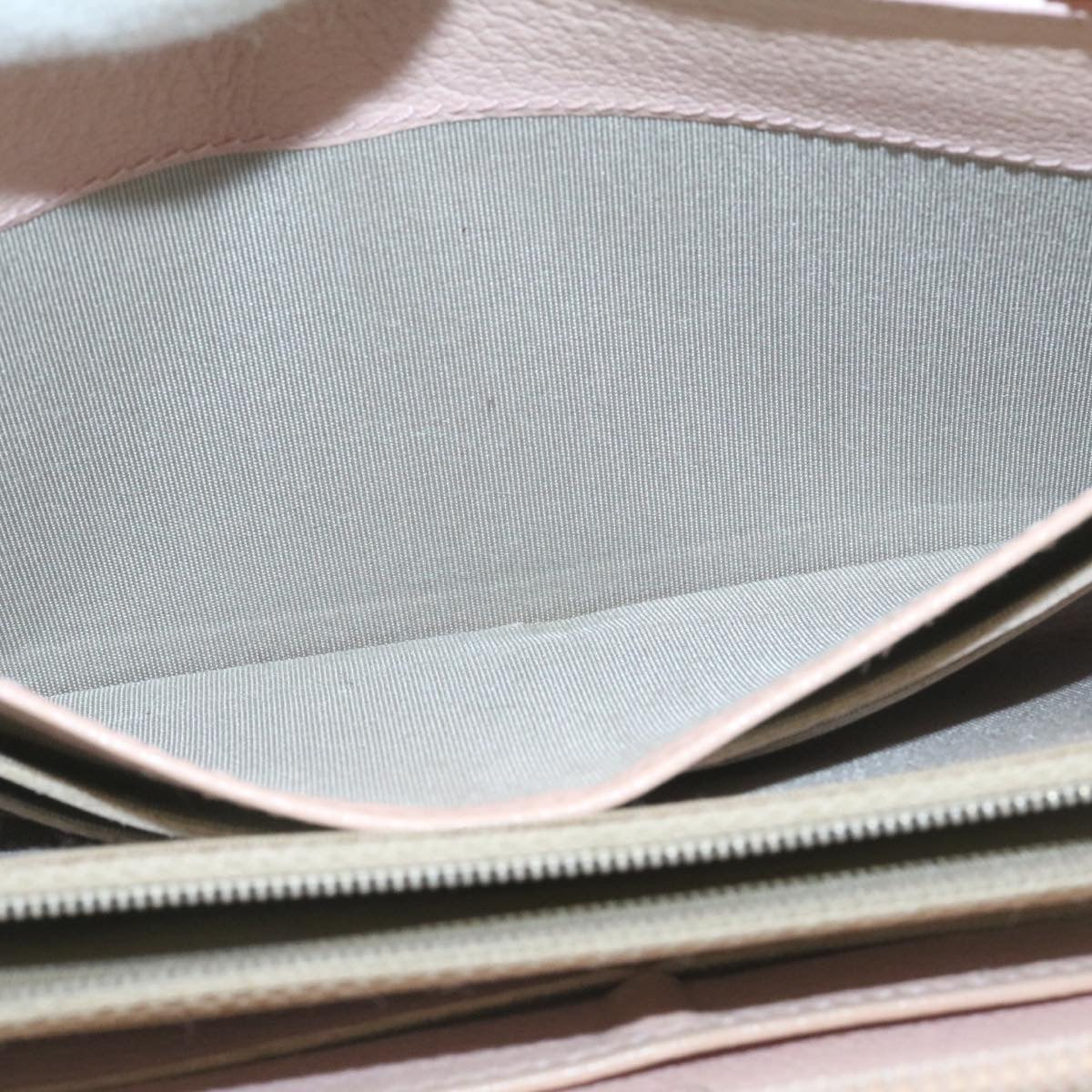 CHANEL Camelia Zip Around Wallet Leather Pink CC  am1797g