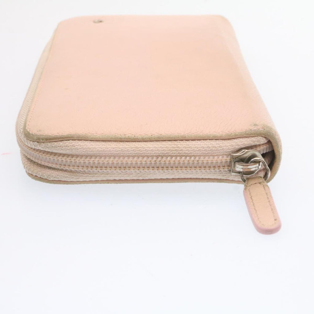 CHANEL Camelia Zip Around Wallet Leather Pink CC  am1797g