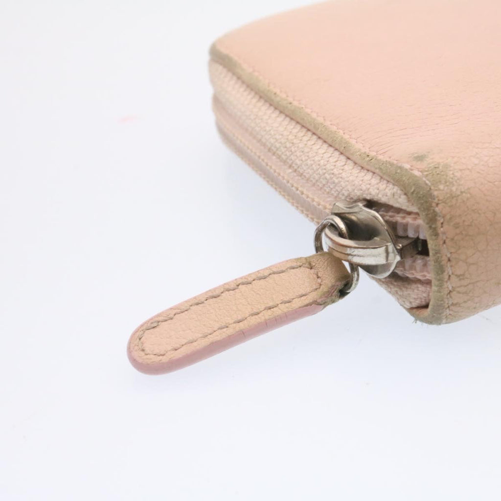 CHANEL Camelia Zip Around Wallet Leather Pink CC  am1797g