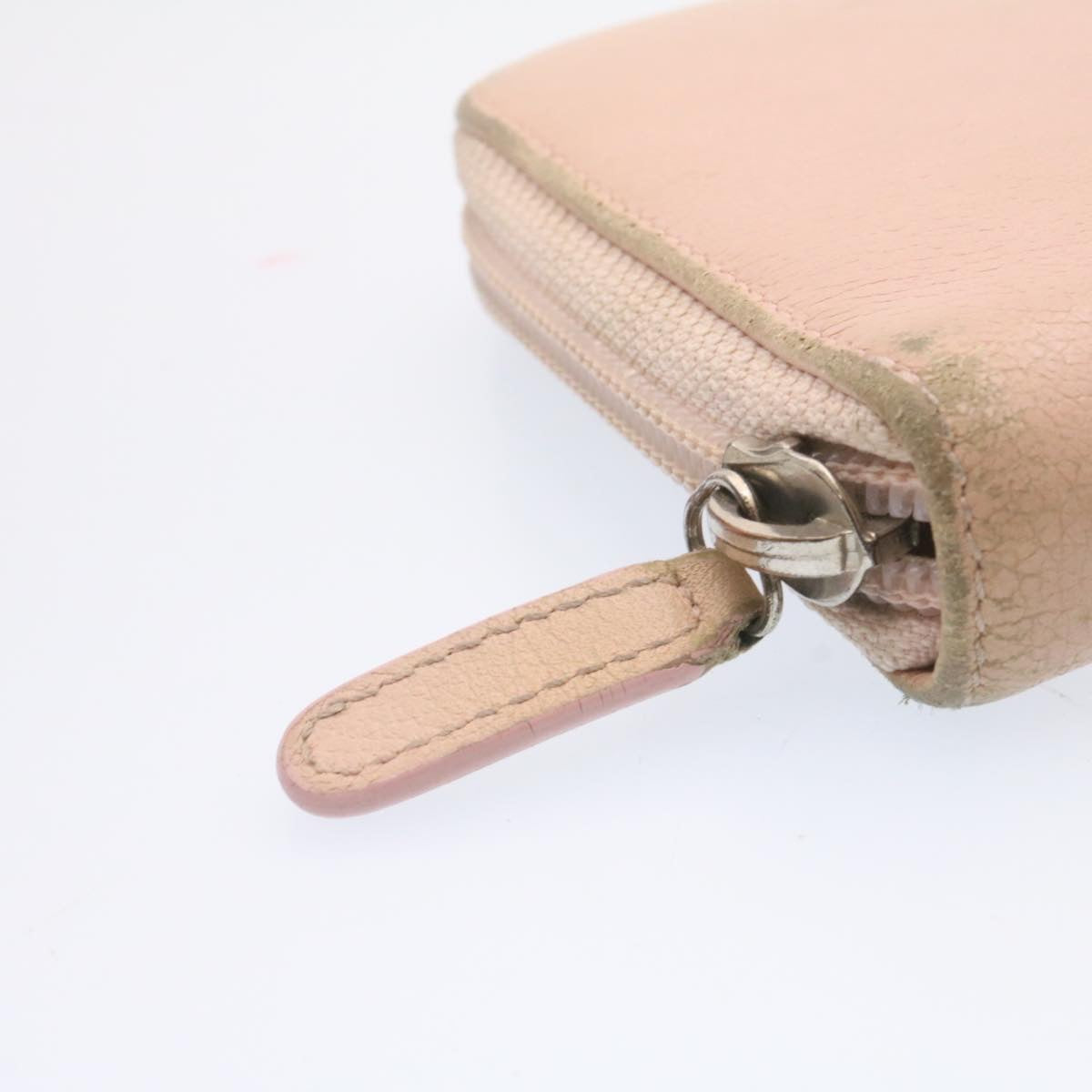 CHANEL Camelia Zip Around Wallet Leather Pink CC  am1797g