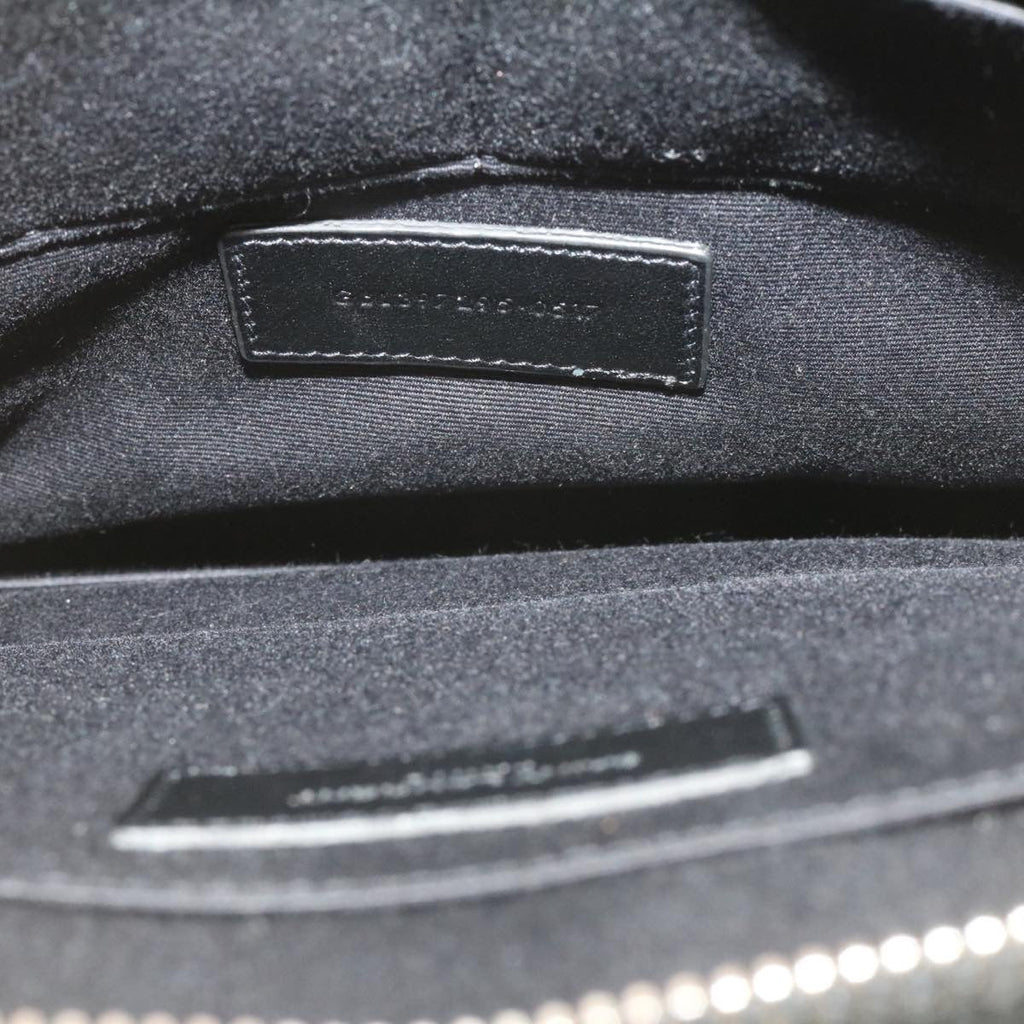 SAINT LAURENT Clutch Bag Leather Black Auth am1932gA