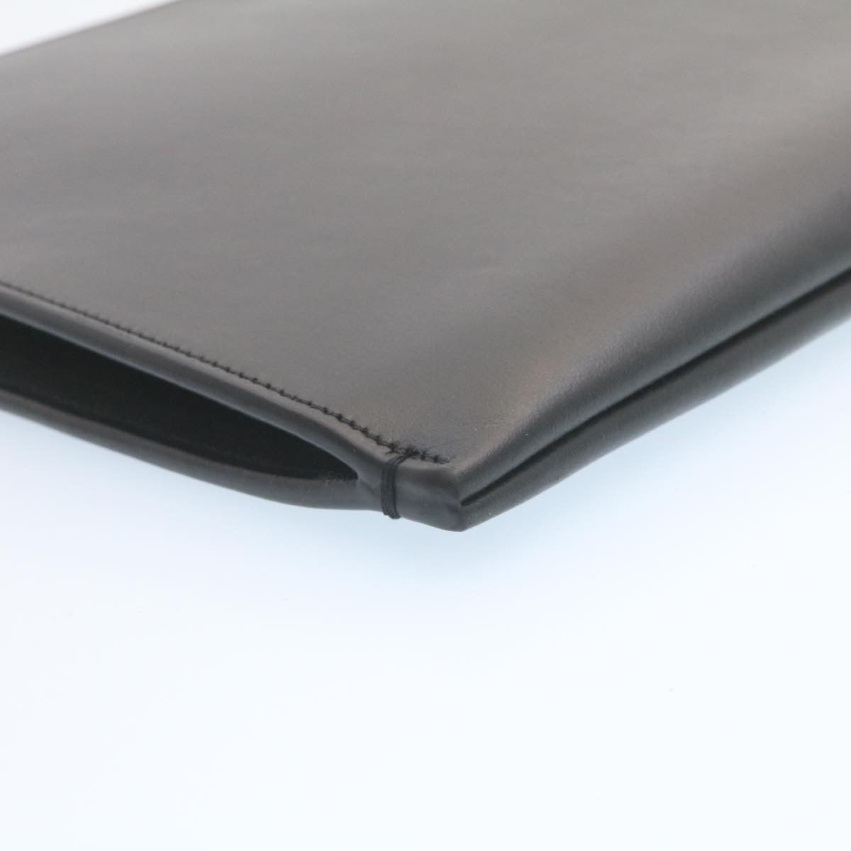 SAINT LAURENT Clutch Bag Leather Black Auth am1932gA