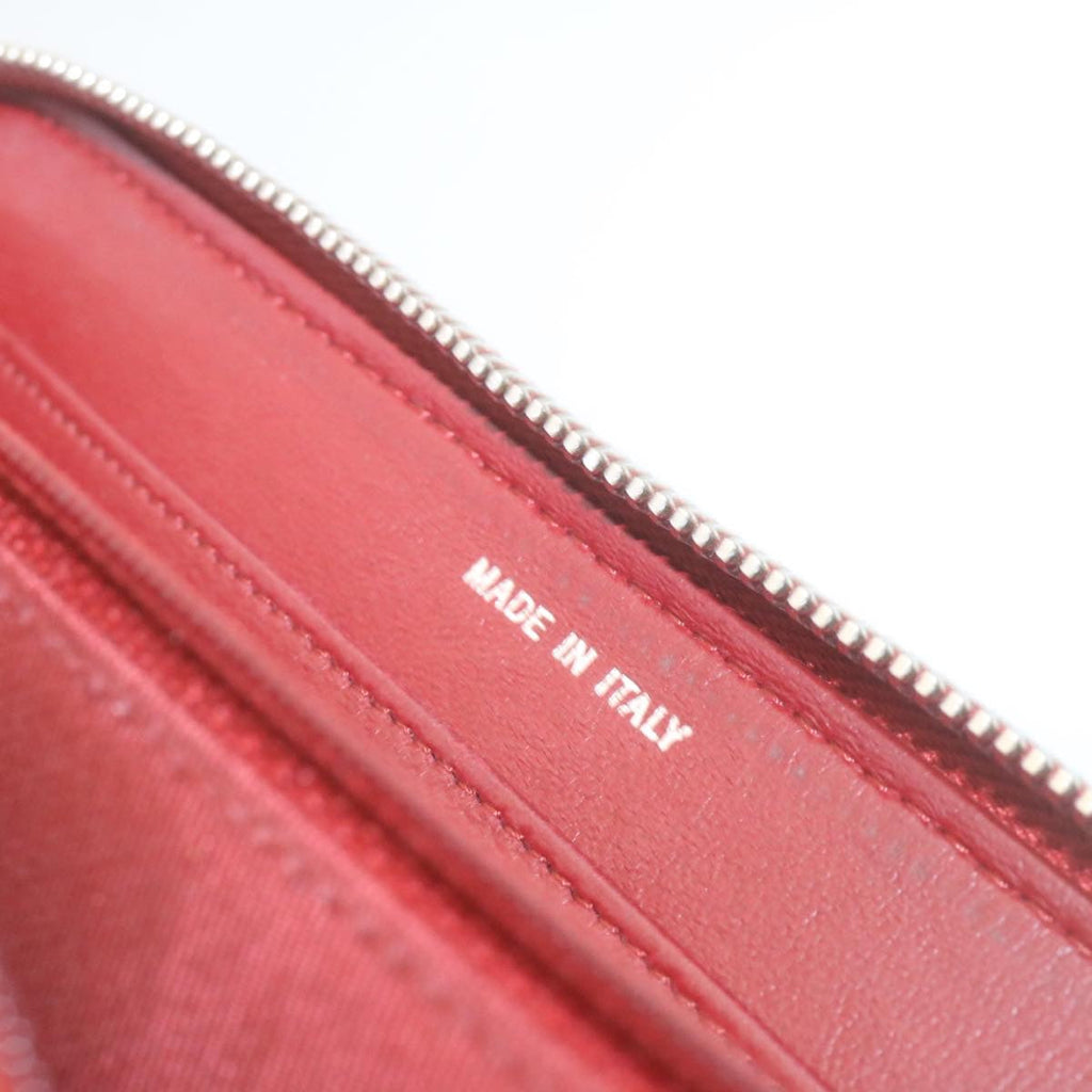 CHANEL Matelasse Wallet Lamb Skin Red CC  am2154g