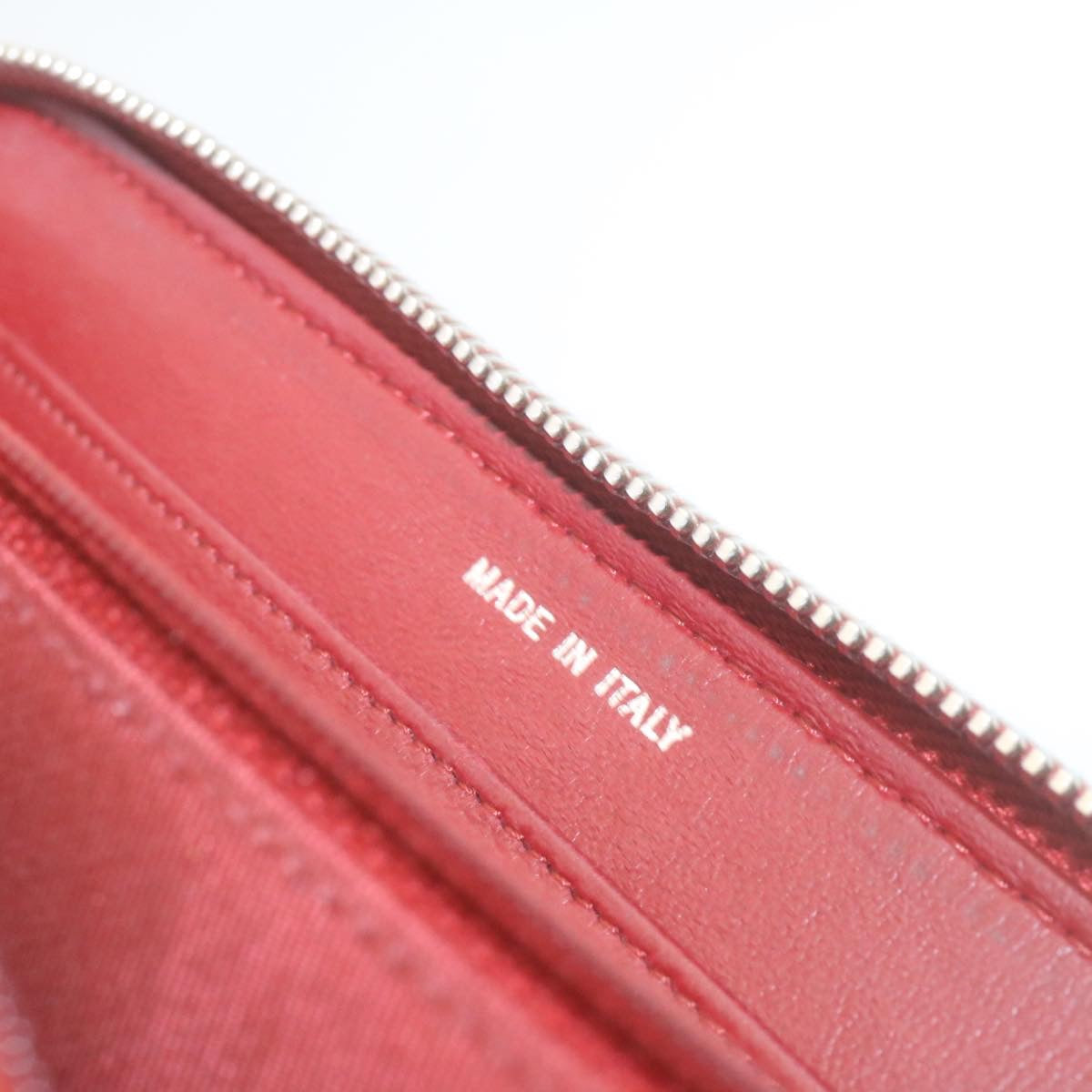 CHANEL Matelasse Wallet Lamb Skin Red CC  am2154g