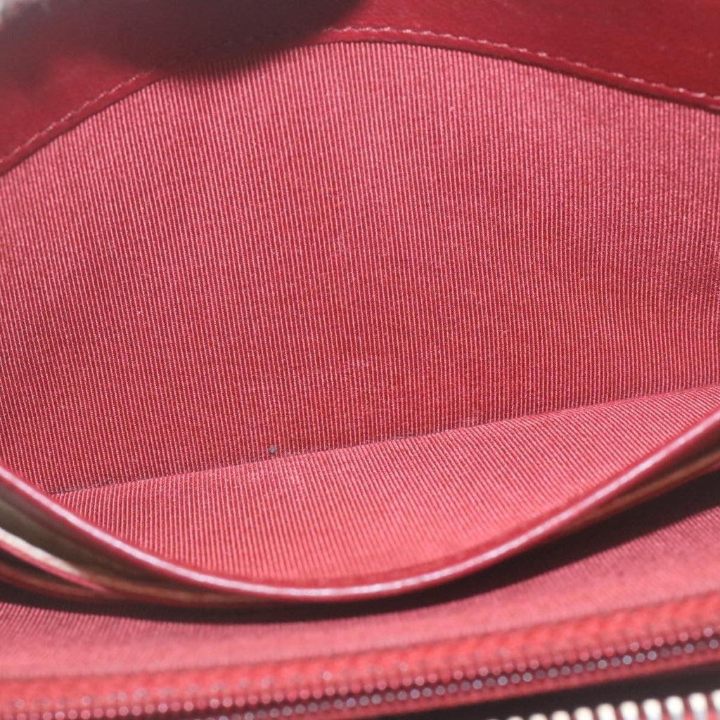 CHANEL Matelasse Wallet Lamb Skin Red CC  am2154g