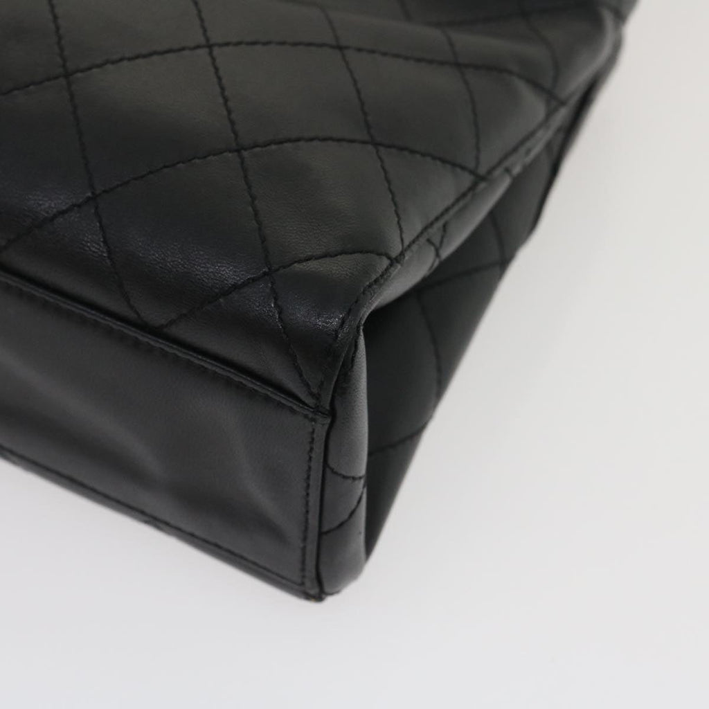 CHANEL Matelasse Shoulder Bag Lamb Skin Black CC  am2485gA