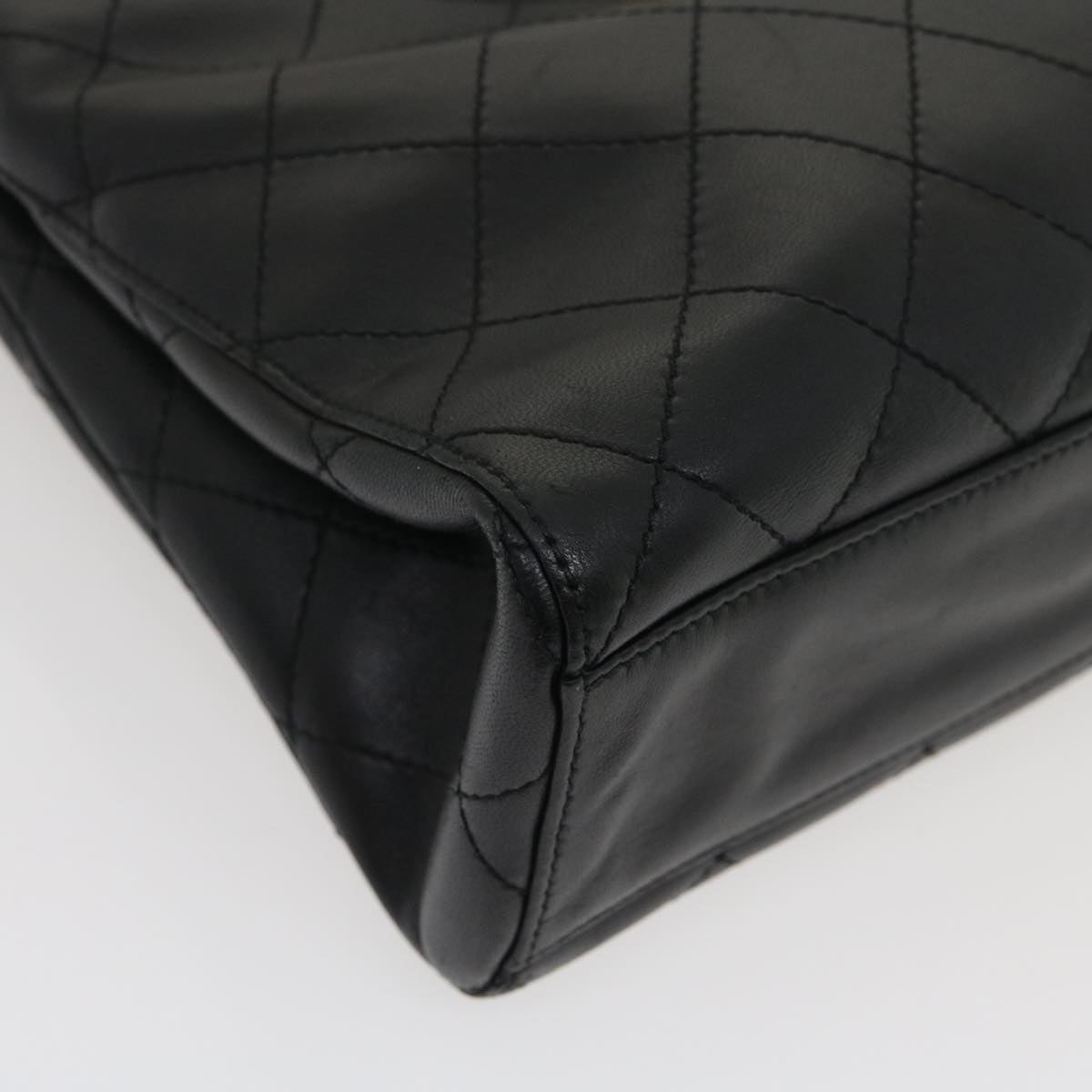 CHANEL Matelasse Shoulder Bag Lamb Skin Black CC  am2485gA