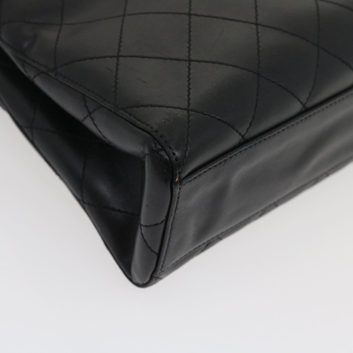 CHANEL Matelasse Shoulder Bag Lamb Skin Black CC  am2485gA