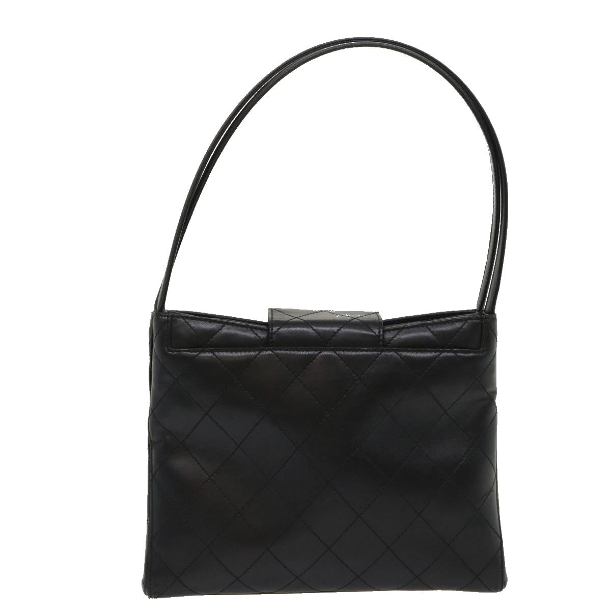 CHANEL Matelasse Shoulder Bag Lamb Skin Black CC  am2485gA