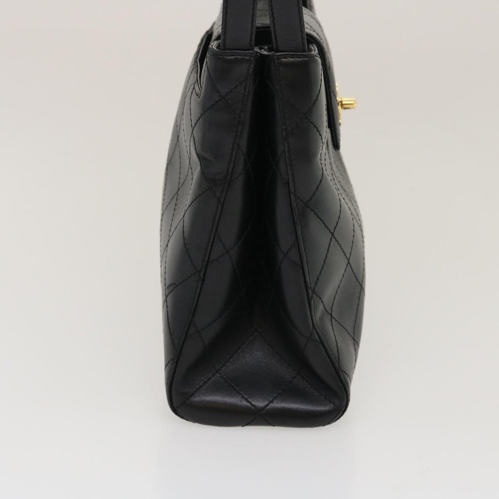 CHANEL Matelasse Shoulder Bag Lamb Skin Black CC  am2485gA