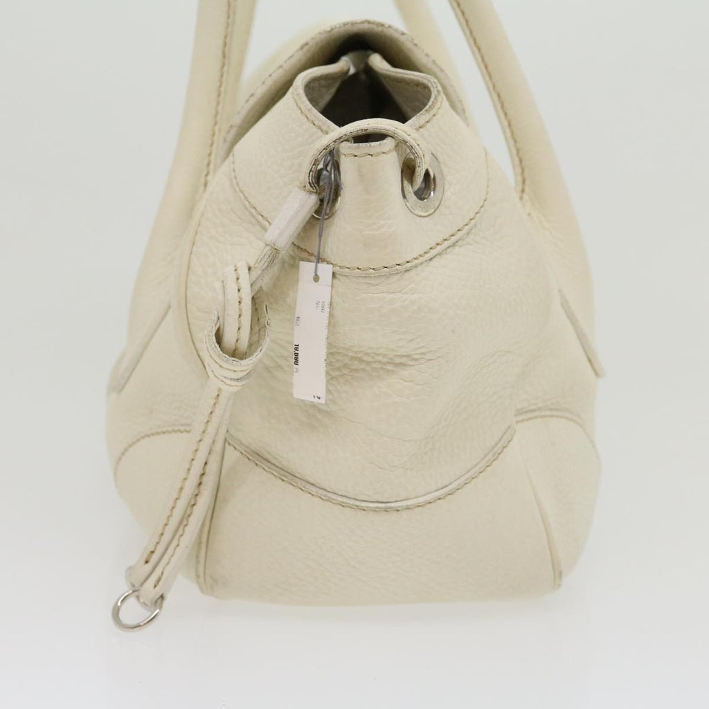 PRADA Tote Bag Leather White  am2648g