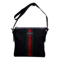 Gucci Black Canvas Web Stripe Crossbody Bag 631199